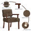 Ensemble de fauteuils d'appoint en velours côtelé de 32,6 po de hauteur pour salon Soave Soave-2129008958