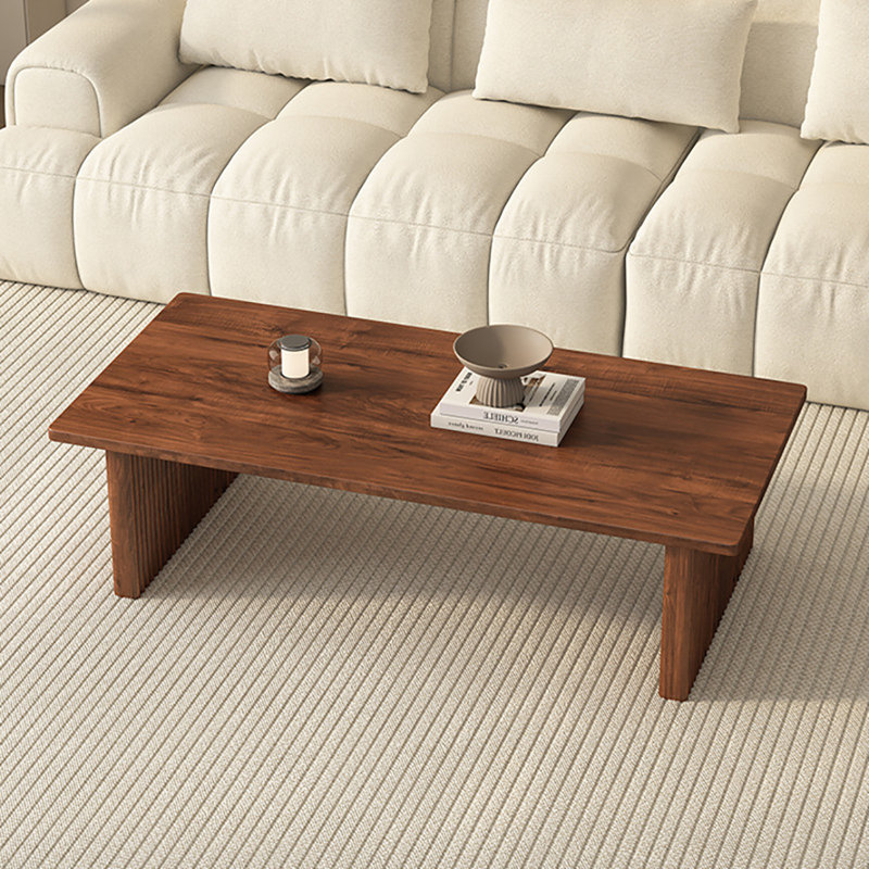 Rectangular simple solid wood coffee table, 15.7" H x 55.1" L x 27.6" W