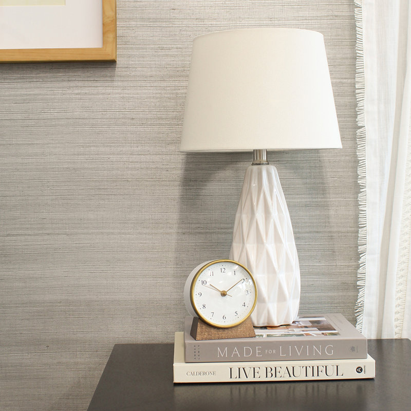 Sisal Monochromatic Authentic Grasscloth Wallpaper, Gray/Silver