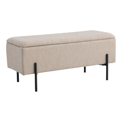 Mykila Polyester Blend Upholstered Storage Bench
