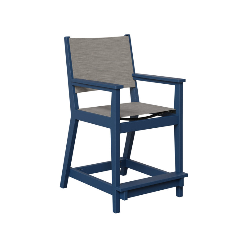 Berlin Gardens Mayhew Counter Chair, Navy Blue, 23.5"