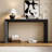Rectangular Top Console Table with 2 Concealed Drawers, Thickened Legs-1207146546