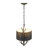 Korting 3 Light Pendant in Antique Black Iron with Antique Black Iron