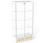 Vitrine multifonctionnelle en verre à 2 portes avec 13 lumières DEL de couleur, 4 tablettes et grands tiroirs pour la chambre à coucher, la salle à manger-120265573