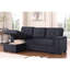 Canapé-lit modulaire réversible en tissu tissé avec méridienne de rangement-264482431