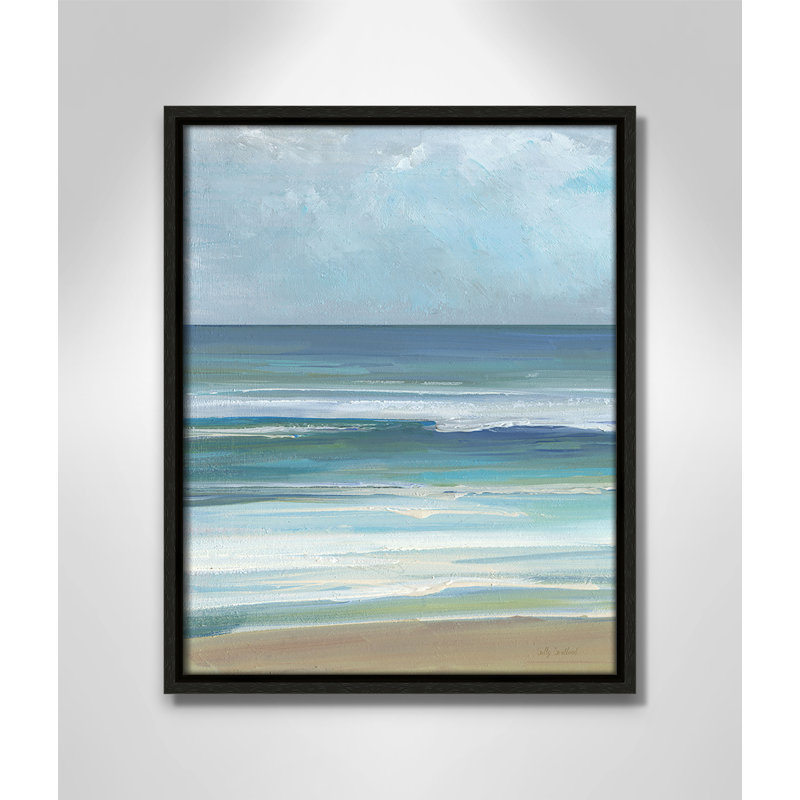 «Gentle Waves I Print» par Sally Swatland, Espresso, H 15,5 po x l 12,5 po