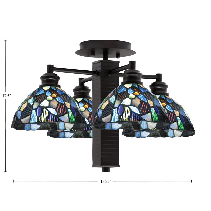 Plafonnier semi-encastré avec verre 7 po Edge, Espresso