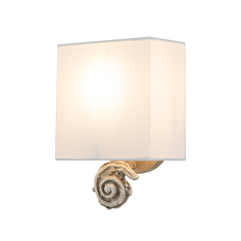 Swirl Small Armed Sconce, Bone White