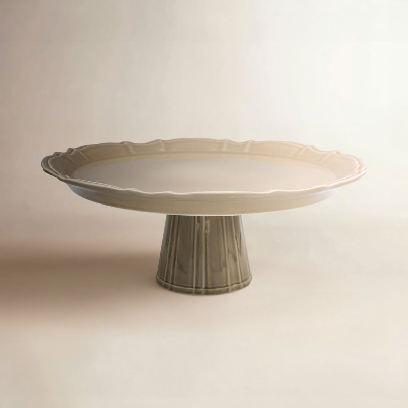 Assiette à gâteau Chloe, Taupe