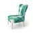 Mélange de polyester turquoise