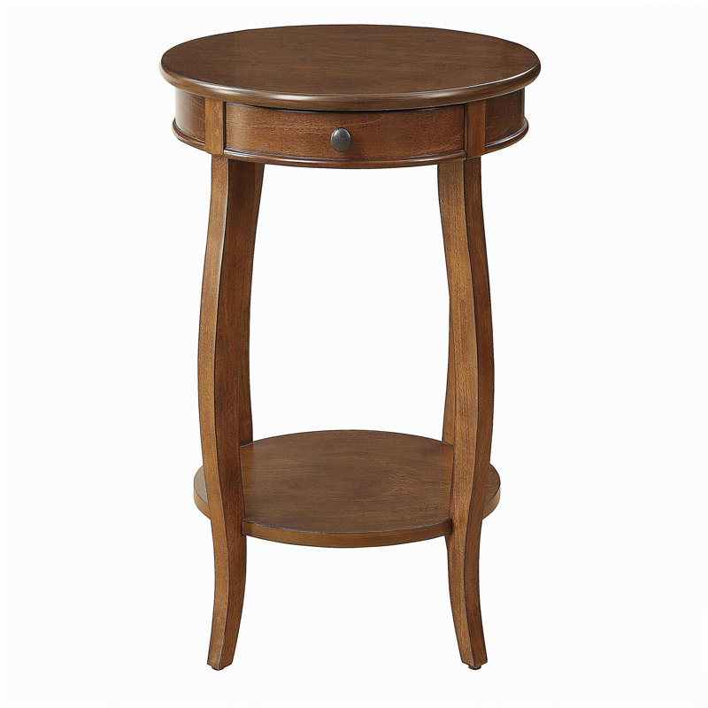 Table de bout en noyer avec 1 tiroir