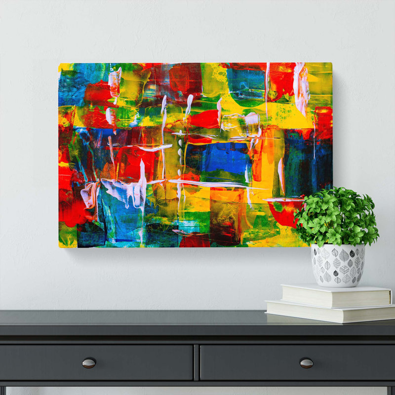 Abstract Art Painting Vol.258 by S.Johnson - Wrapped Canvas Painting, 35cm H x 50cm W x 3cm D