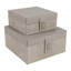 Boîtes de rangement décoratives en cuir avec couvercle - boîte décorative moderne pour boîtes à souvenirs, rangement et rangement