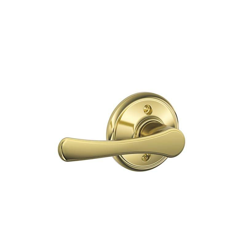 Avila Lever Non-Turning Lock, Bright Brass