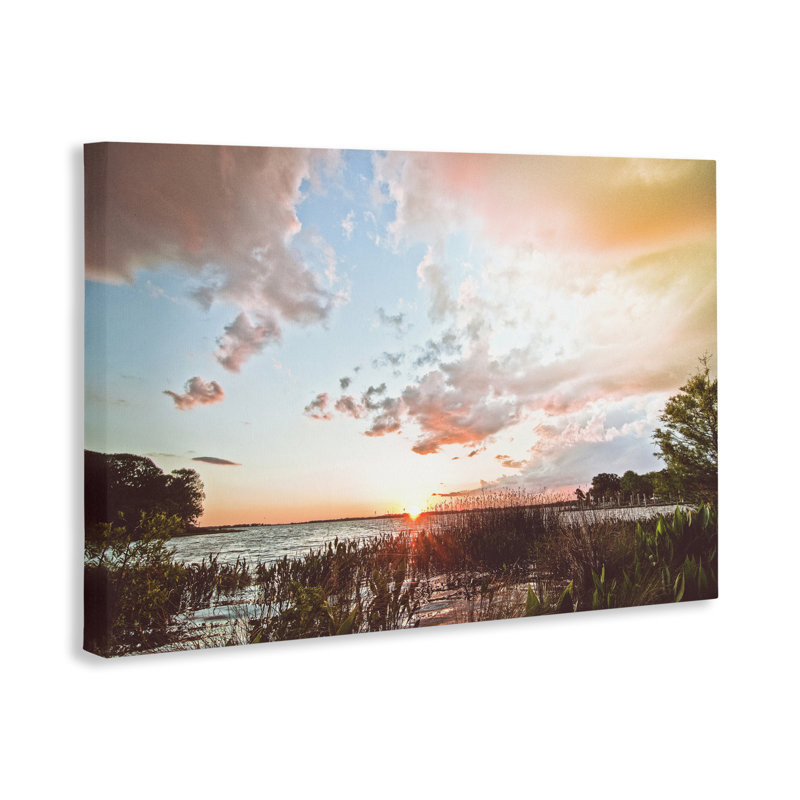 Coucher de soleil sur la plage, conception de BRUCE NAWROCKE, H 16 po x l 24 po
