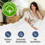 Ensemble de draps 100% coton, literie de luxe à densité de tissage 400 fils, draps doux et respirants, ensemble de 4 pièces-103254593-103254603