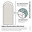 Venus 34 in. x 66.75 in. Frameless Arched Single Fixed Bath Panel-1486312918