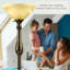 Lampe torchère sur pied 72 po avec abat-jour en verre albâtre Cadenza-718031209-718031208
