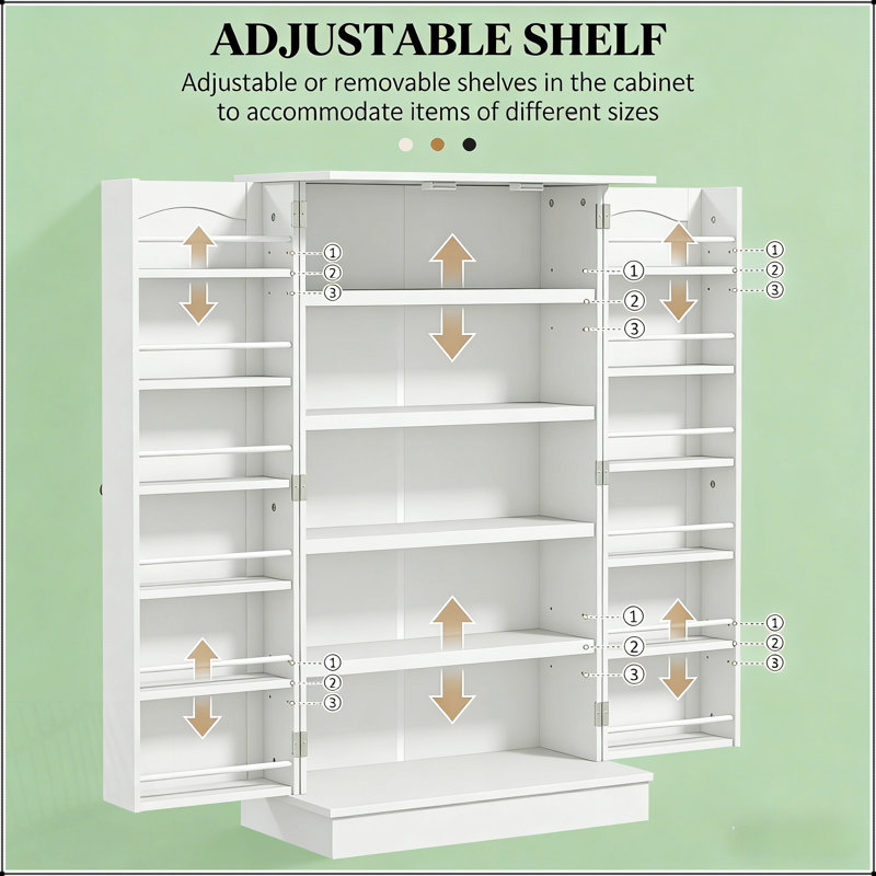 Nordic Style Kitchen Cupboard with Ample Storage, Perfect for Organizing Cookware and Enhancing Home Decor.
