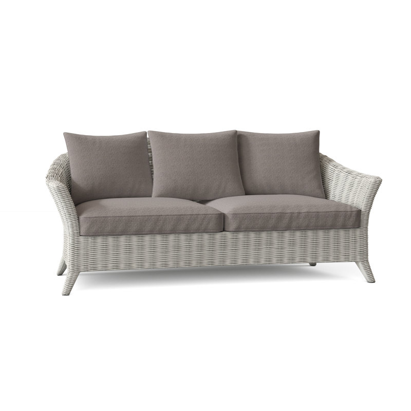 Cape Cod Outdoor 3 - Seat Patio Sofa, Ash, Cape Cod White
