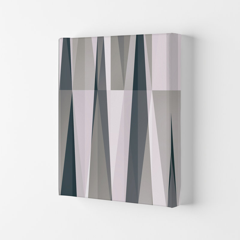 Mono Triangles Abstract Original - Print, No Frame, 30cm H x 21cm W x 1cm D