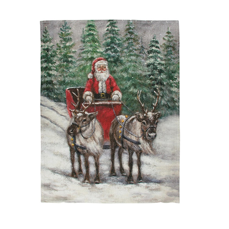  Santa's Sleigh Christmas Towel