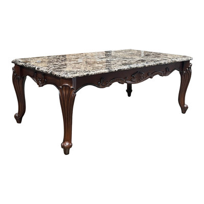 Clairan Rectangular Coffee Table with Granite Top