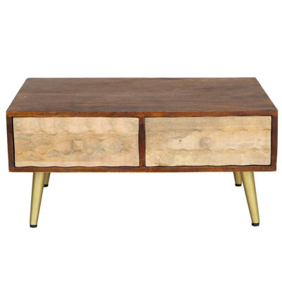 Adekunle Solid Wood Coffee Table with Storage