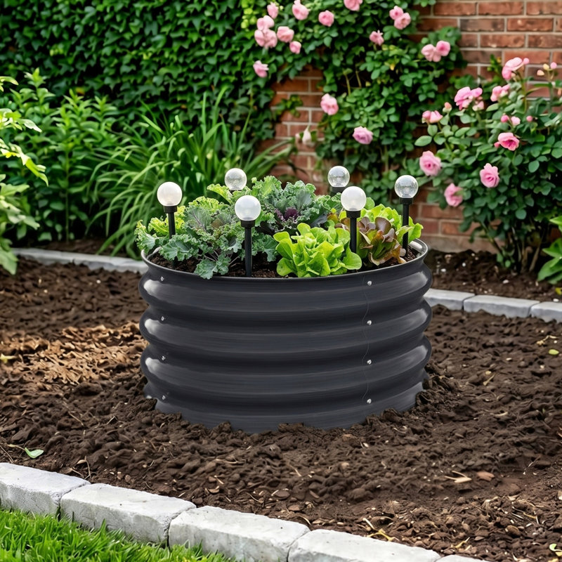 Planter Box, Dark Grey, 1, 30cm H x 60cm W x 60cm D