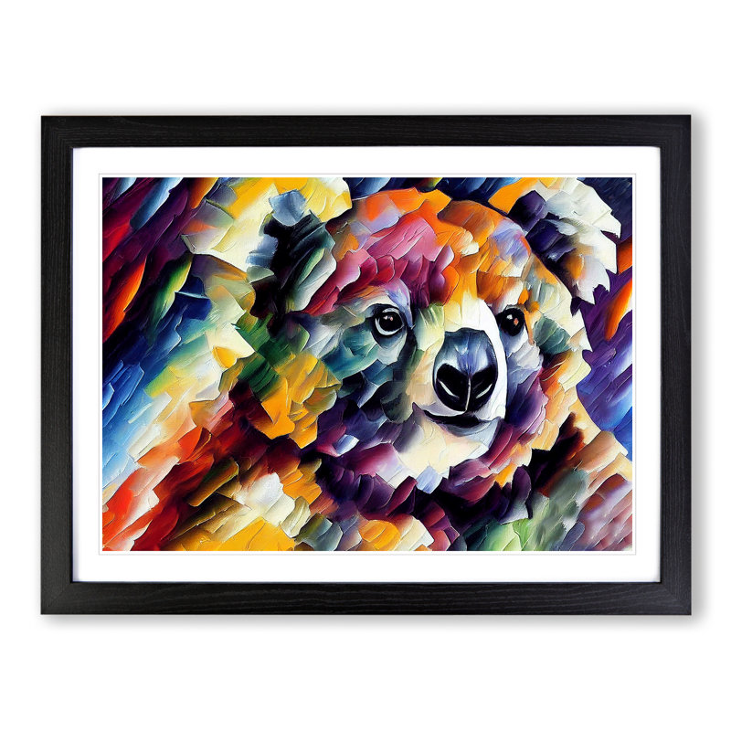 Koala Bear - Single Picture Frame Print, Black, 25cm H x 34cm W x 2cm D