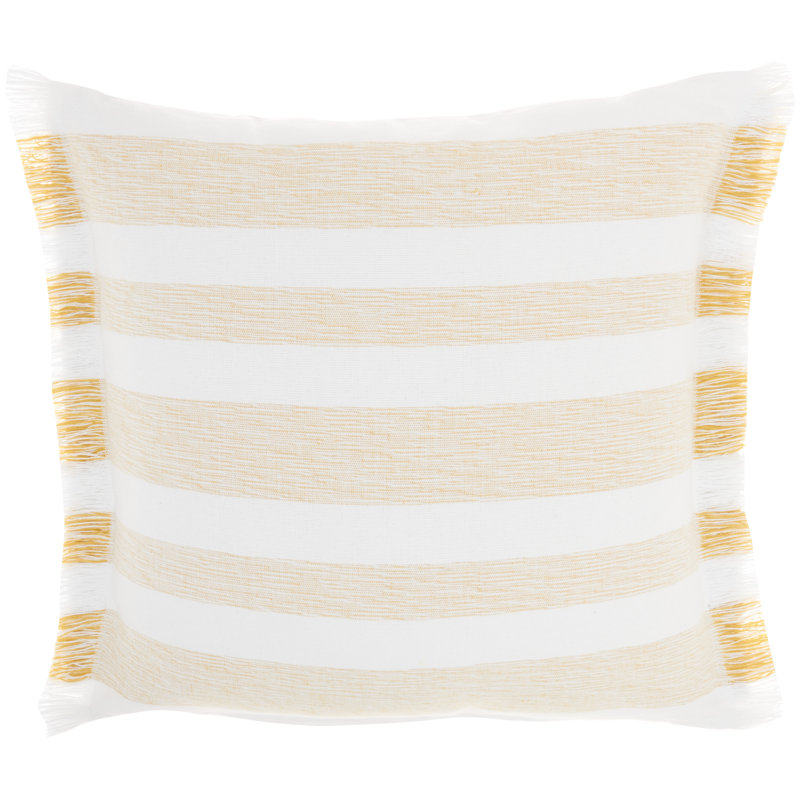  Housse de coussin carré et insert, Jaune
