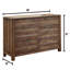 Commode double 6 tiroirs avec miroir Serafina