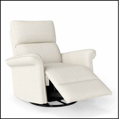 Chaise berçante inclinable électrique pour adultes, parfaite pour les petits espaces, chaise berçante confortable en tissu pour chambre de bébé et cinéma maison