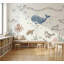 Décoration murale sous-marine baleine côtière amovible-409897895-409897914