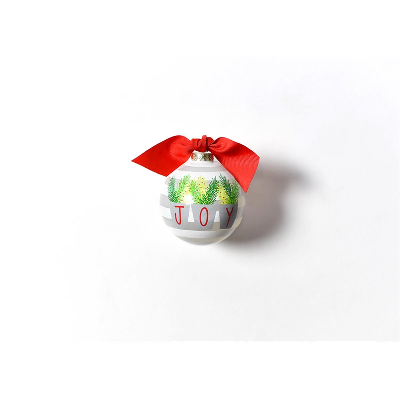 Ornement boule de verre joie branches