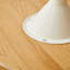 Table basse ronde - Base en bois - blanc + bois
