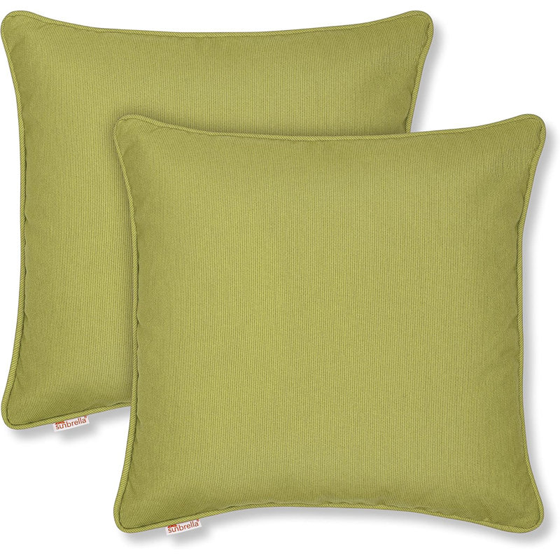 Housse de coussin Sunbrella, Polyester, Carré 20 po, Kiwi