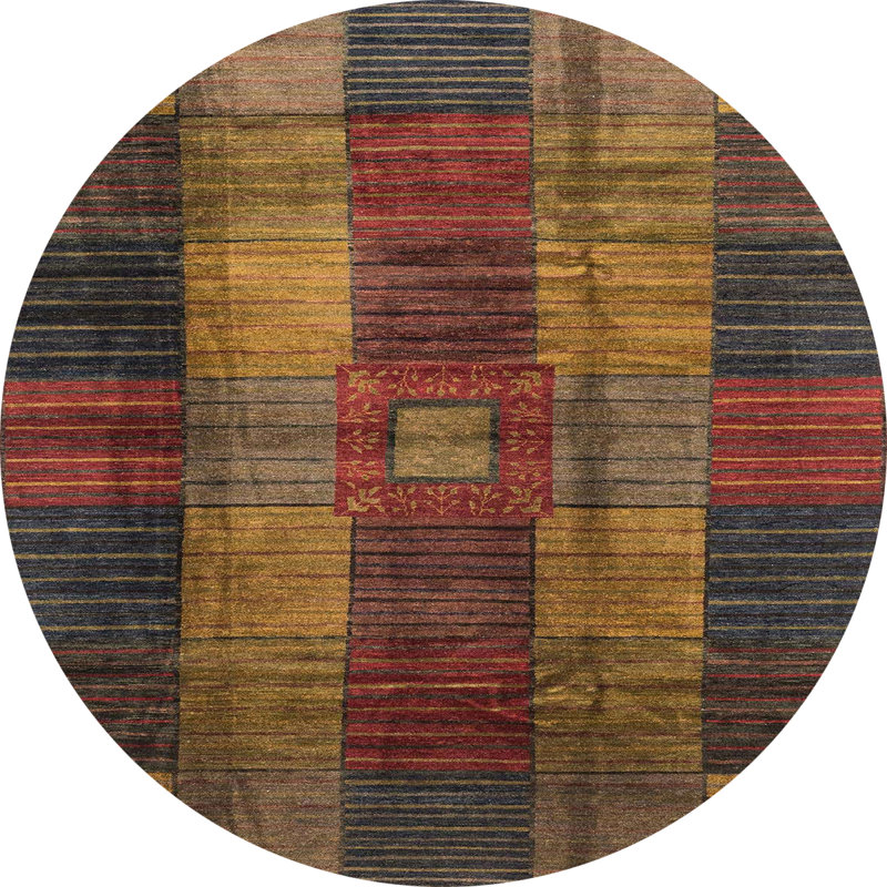 Abstract Indoor Rug, Round 5'