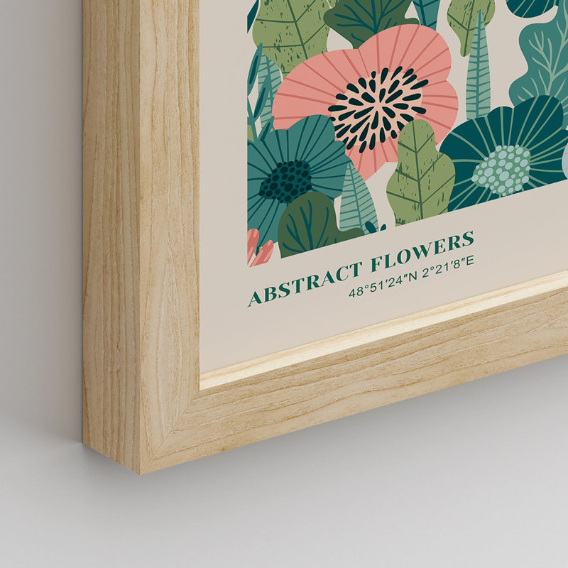 "Flower Market Botanical Collection", impression sur papier 4 pièces, Naturel, H 16 po x l 12 po