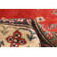 Tapis unique en laine noué à la main gazni brun et rouge années 2010 de 5 pi x 6 pi 5 po Qaiden