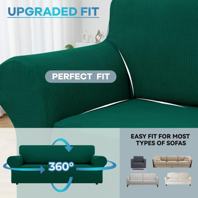 Polyester Box Cushion Sofa Slipcover