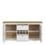 Celesto 2 Door 2 Drawer Sideboard With Wine Rack In White And Oak