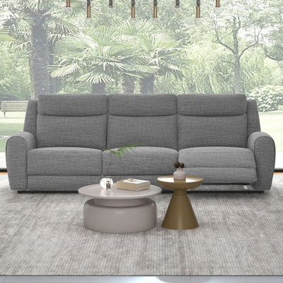 Canapé contemporain l 87,4 po, gris