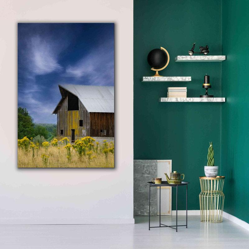 «Gerhilde Old Barn In A Summer Field on Canvas» par Don Schwartz, reproduction, H 60 po x l 40 po x P 1,5 po