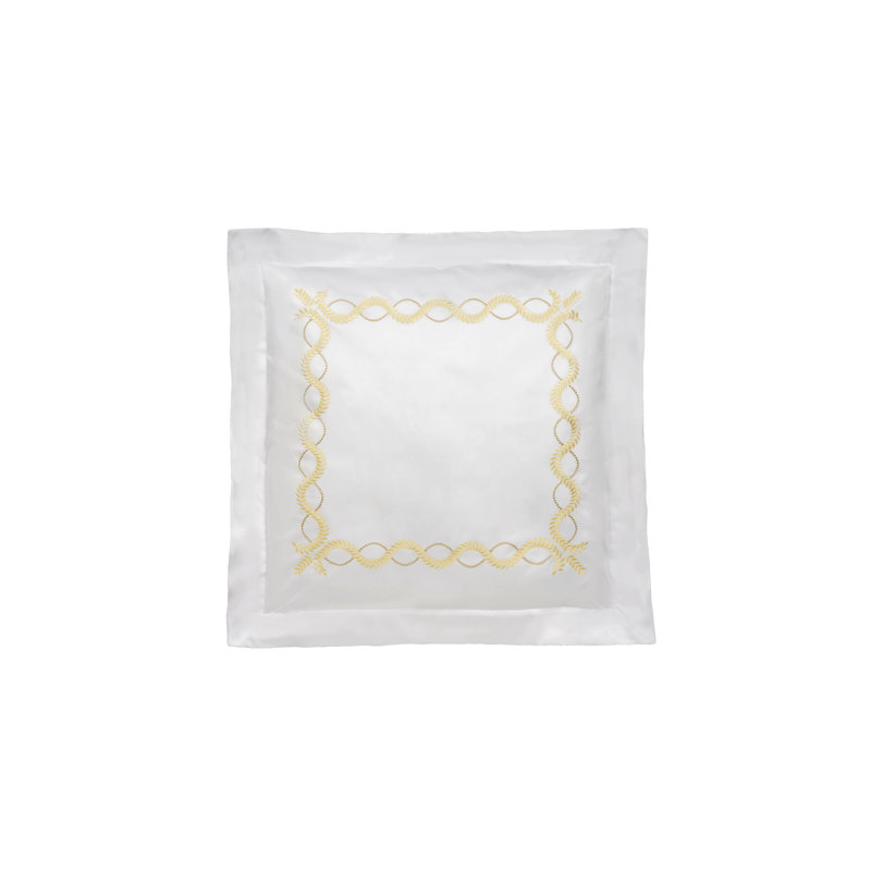 Diana Embroidery By DEA Cotton Pillow Sham, Euro