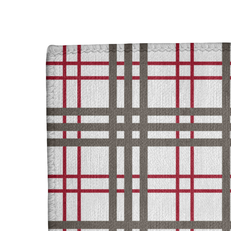 Tapis écossais gris / blanc, Rectangle 9 pi x 12 pi