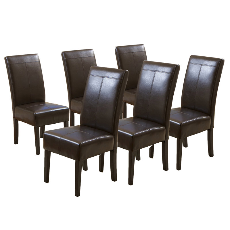 Chaises d'appoint rembourrées en similicuir Danielle, Espresso