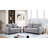  57"W Boucle Gray Loveseat Sofa with USB and Side Pockets-801497472