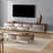 TV Stand and Coffee Table Set with Large Storage