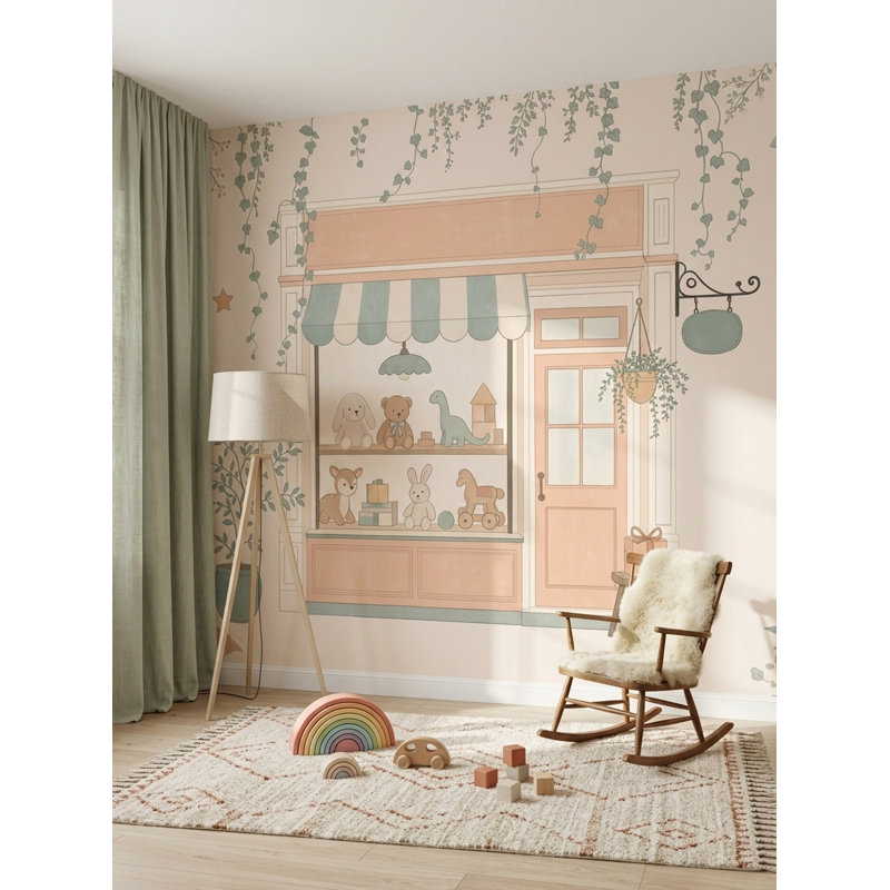 Papiers peints fantaisistes Pastel, 100 po x 96 po, Peler et coller